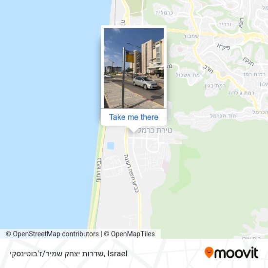 שדרות יצחק שמיר/ז'בוטינסקי map