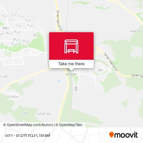 Карта רכבת להבים - רהט