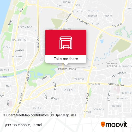 ת.רכבת בני ברק map