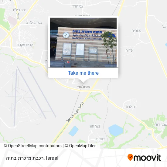 רכבת מזכרת בתיה map