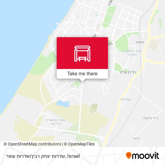 Карта שדרות יצחק רבין/שדרות עופר
