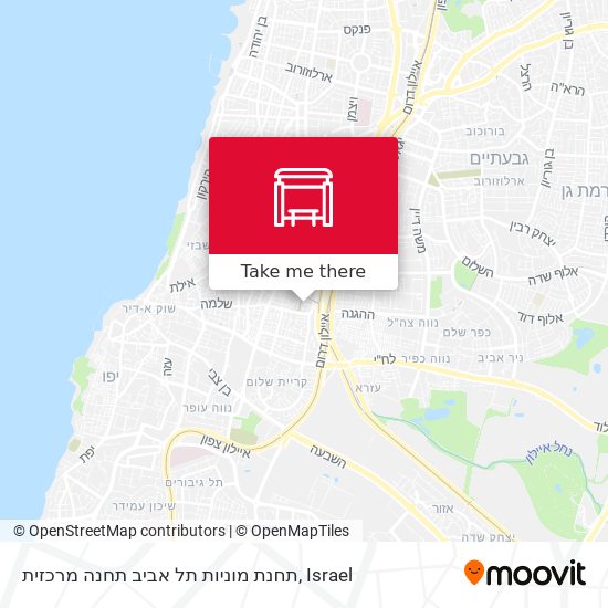 Карта תחנת מוניות תל אביב תחנה מרכזית