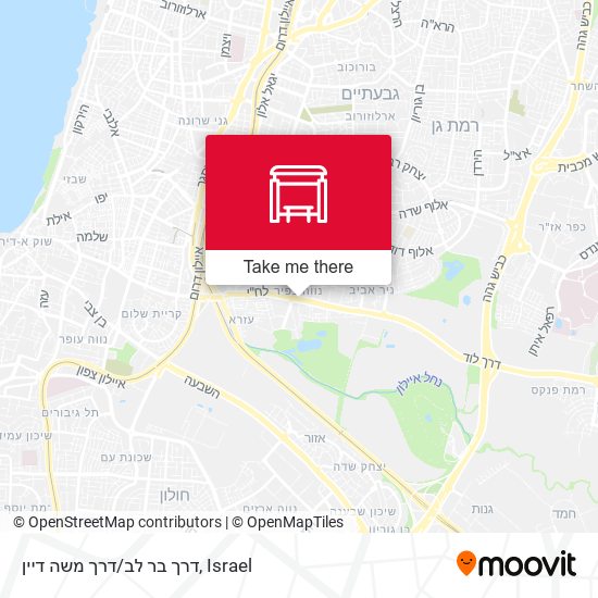 דרך בר לב/דרך משה דיין map