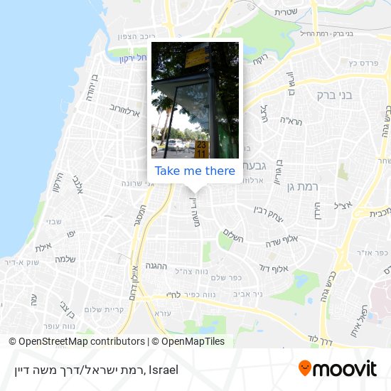 Карта רמת ישראל/דרך משה דיין
