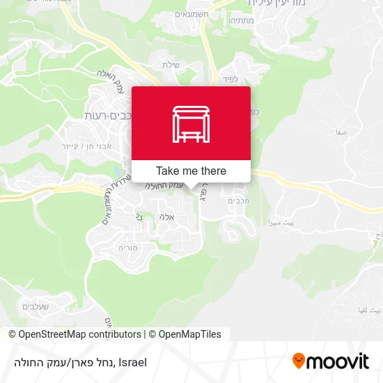 Карта נחל פארן/עמק החולה