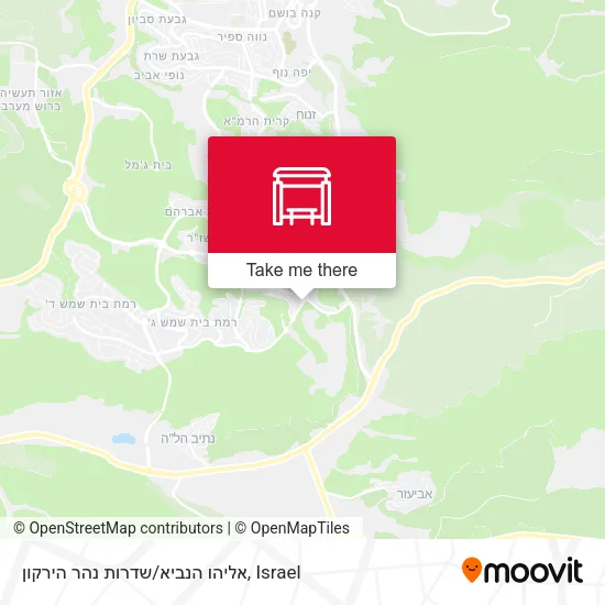 Карта אליהו הנביא/שדרות נהר הירקון
