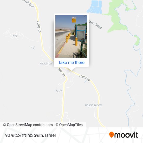 מושב מחולה/כביש 90 map