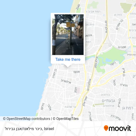 Карта כיכר מילאנו/אבן גבירול