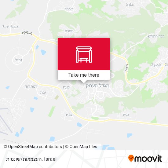העצמאות/שונמית map