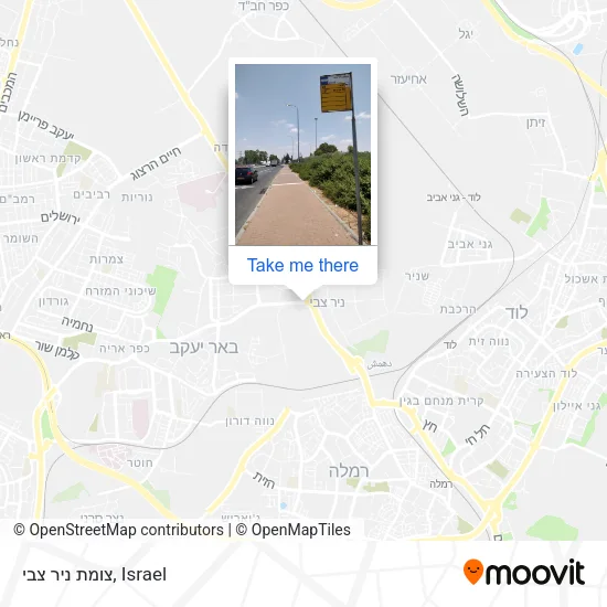 Карта צומת ניר צבי
