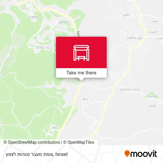 Карта צומת מעבר נגוהות לצפון