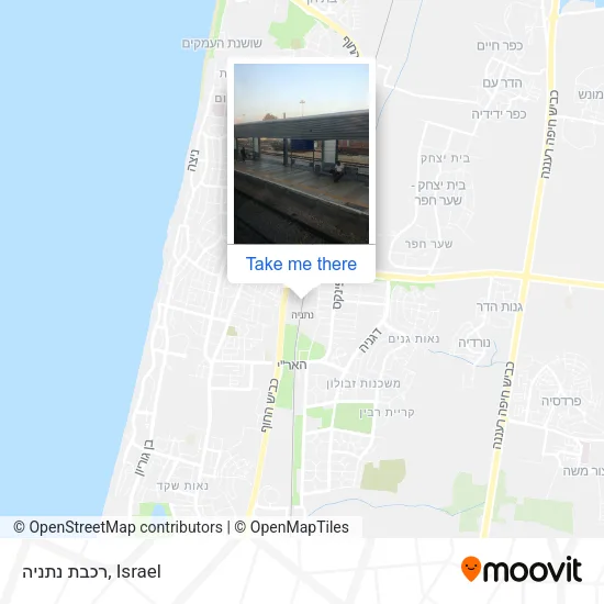 רכבת נתניה map