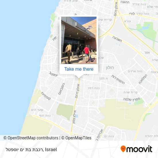 Карта רכבת בת ים יוספטל
