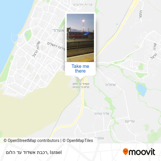 רכבת אשדוד עד הלום map