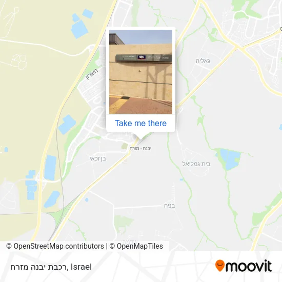 Карта רכבת יבנה מזרח