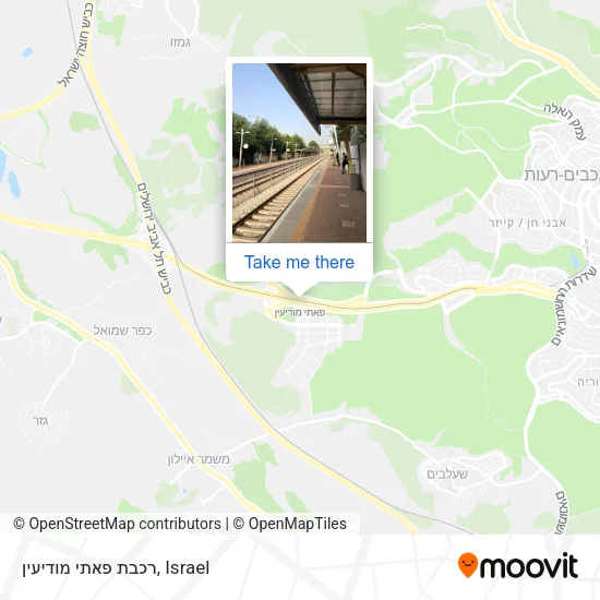 Карта רכבת פאתי מודיעין