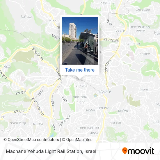 Machane Yehuda Light Rail Station map