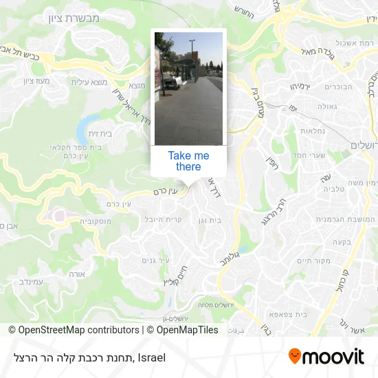 Карта תחנת רכבת קלה הר הרצל