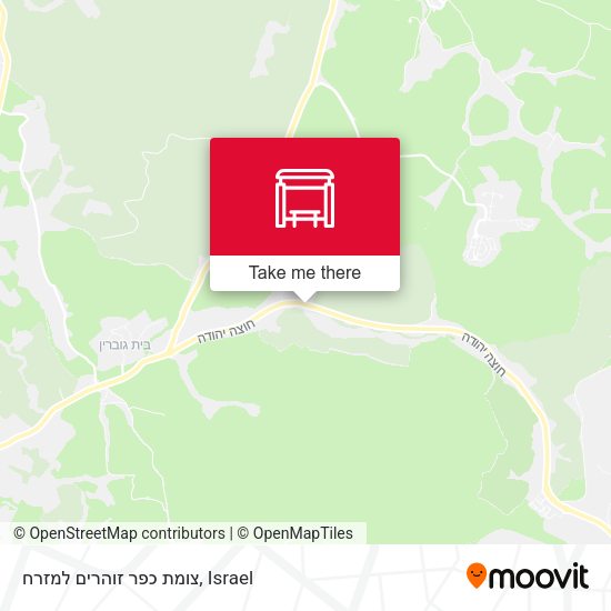 צומת כפר זוהרים למזרח map