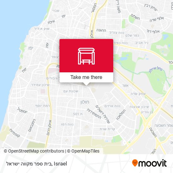 Карта בית ספר מקווה ישראל