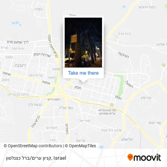 Карта קניון ערים/ברל כצנלסון
