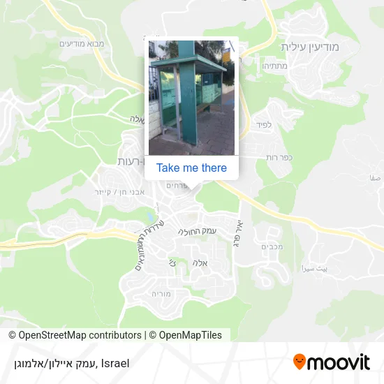 Карта עמק איילון/אלמוגן