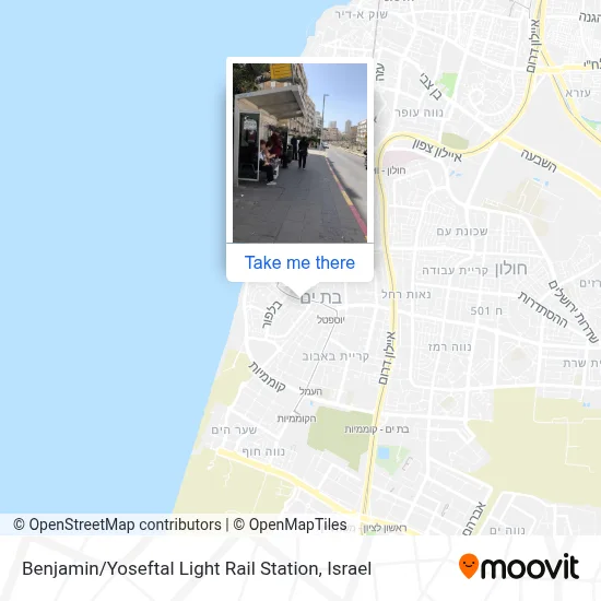 Benjamin / Yoseftal Light Rail Station map