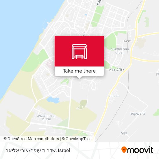 שדרות עופר/אורי אליאב map