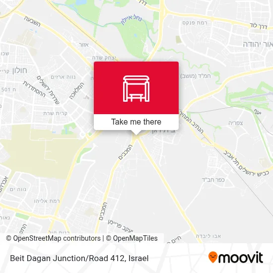 Beit Dagan Junction/Road 412 map