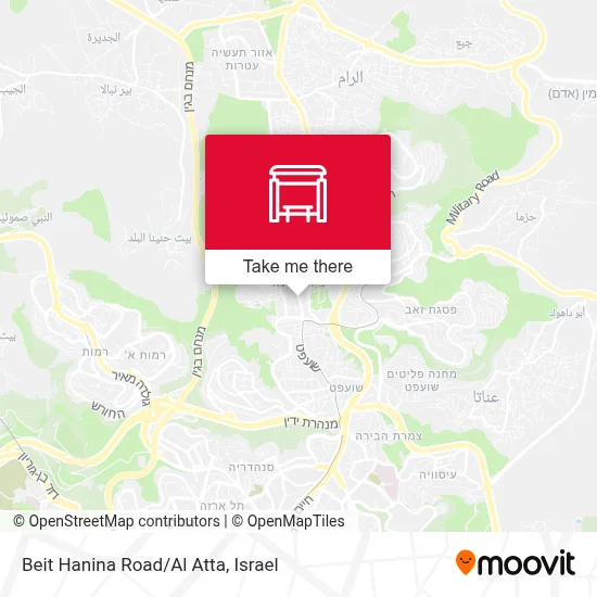 Beit Hanina Road/Al Atta map