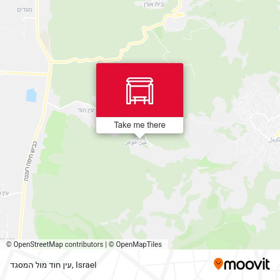 עין חוד מול המסגד map