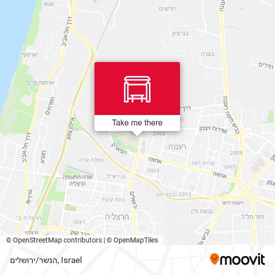 הנשר/ירושלים map