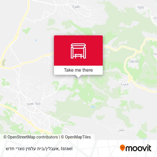 אעבלין/בית עלמין נוצרי חדש map