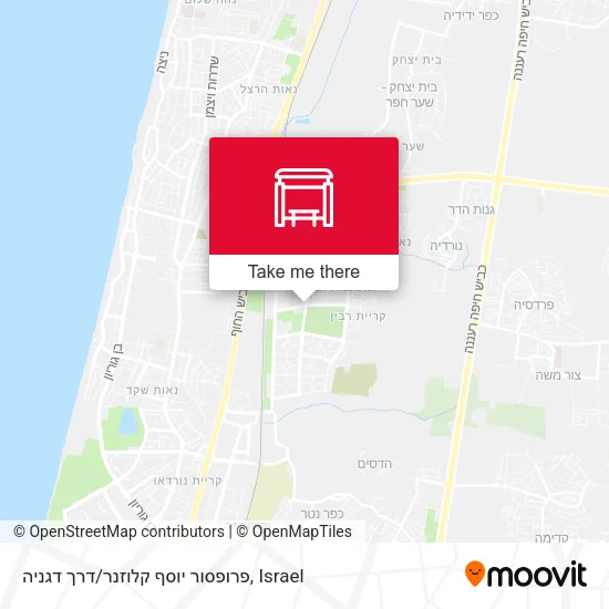 Карта פרופסור יוסף קלוזנר/דרך דגניה