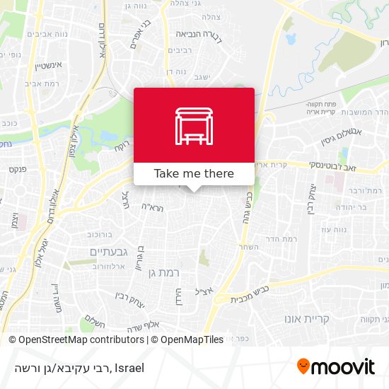 רבי עקיבא/גן ורשה map