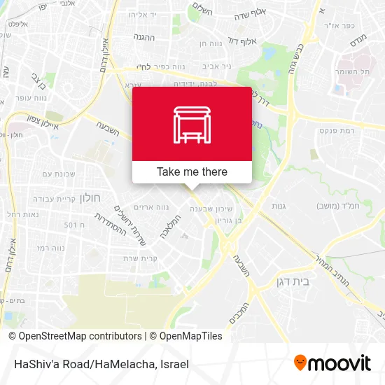 HaShiv'a Road/HaMelacha map