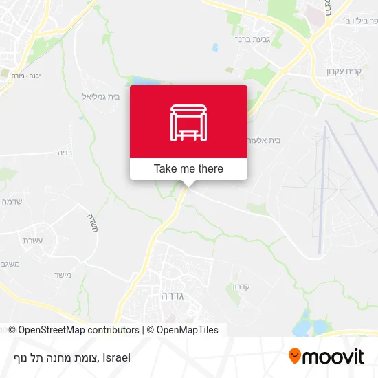 Карта צומת מחנה תל נוף