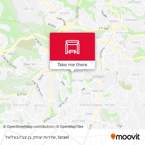 Карта שדרות יצחק בן צבי/בצלאל