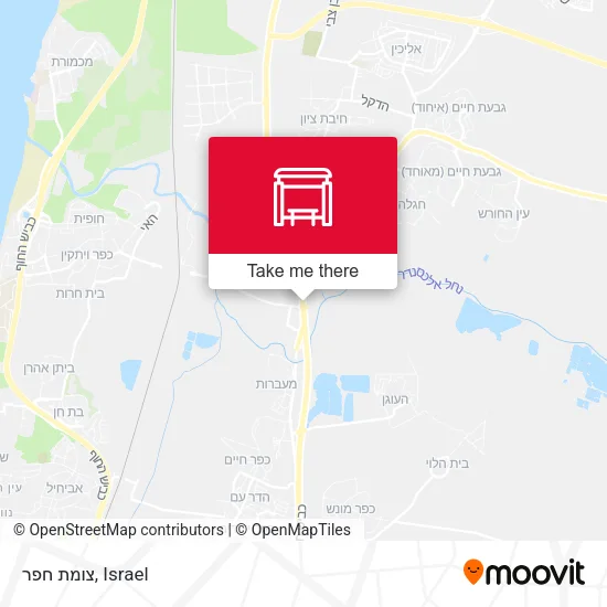 Карта צומת חפר