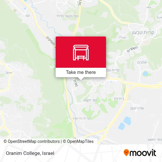 Oranim College map