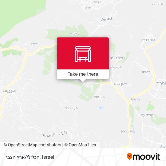 חכלילי/ארץ הצבי map