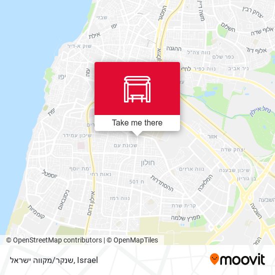 שנקר/מקווה ישראל map