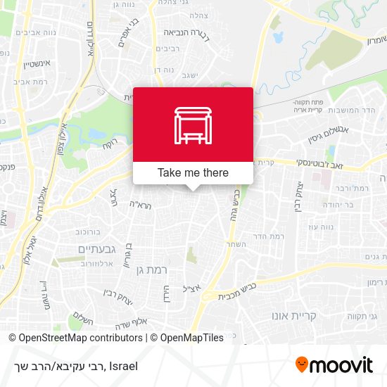 רבי עקיבא/הרב שך map