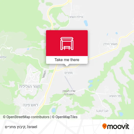 Карта קיבוץ מחניים