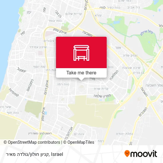 Карта קניון חולון/גולדה מאיר