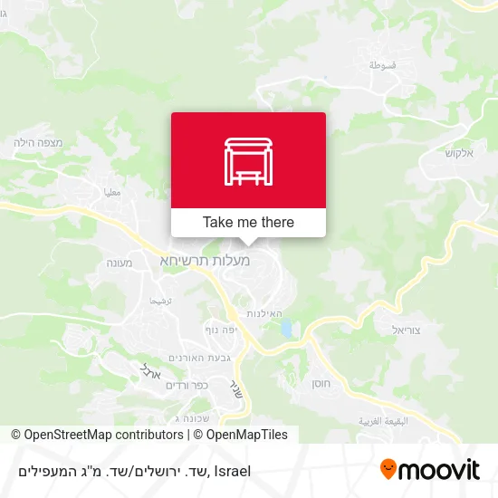 Карта שד. ירושלים/שד. מ''ג המעפילים