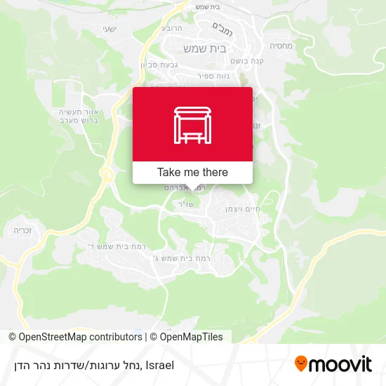 Карта נחל ערוגות/שדרות נהר הדן