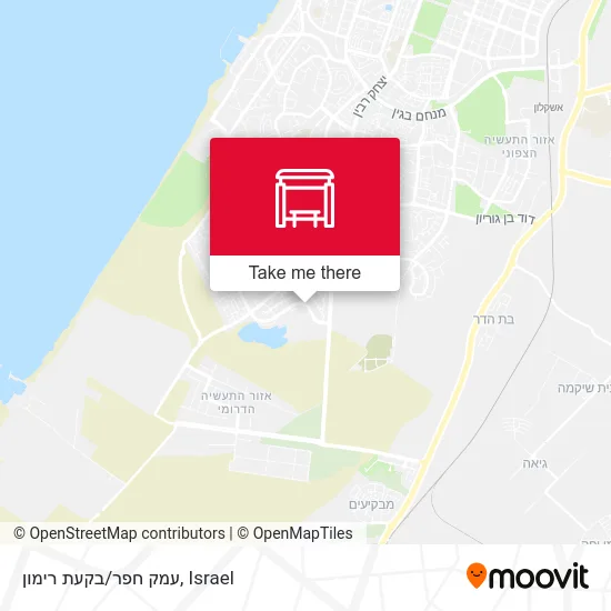 Карта עמק חפר/בקעת רימון