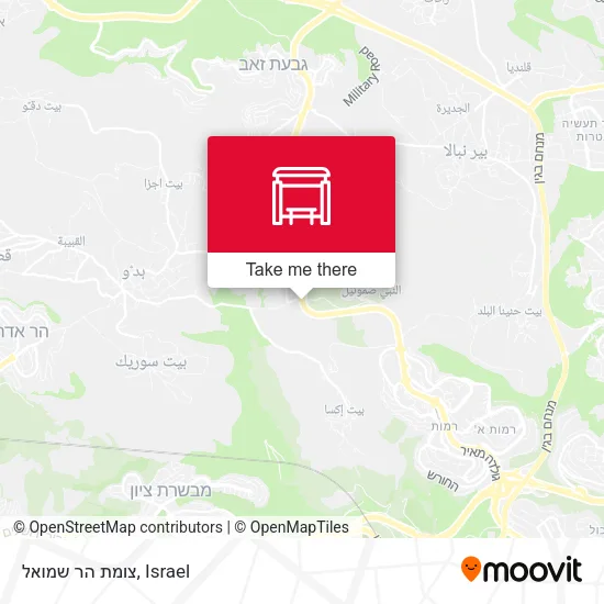 Карта צומת הר שמואל