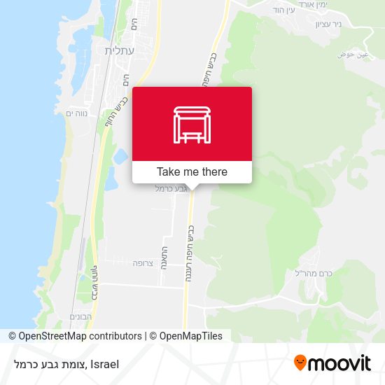 צומת גבע כרמל map